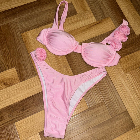 MILACCOLLECTION Pink Rose Bikini set