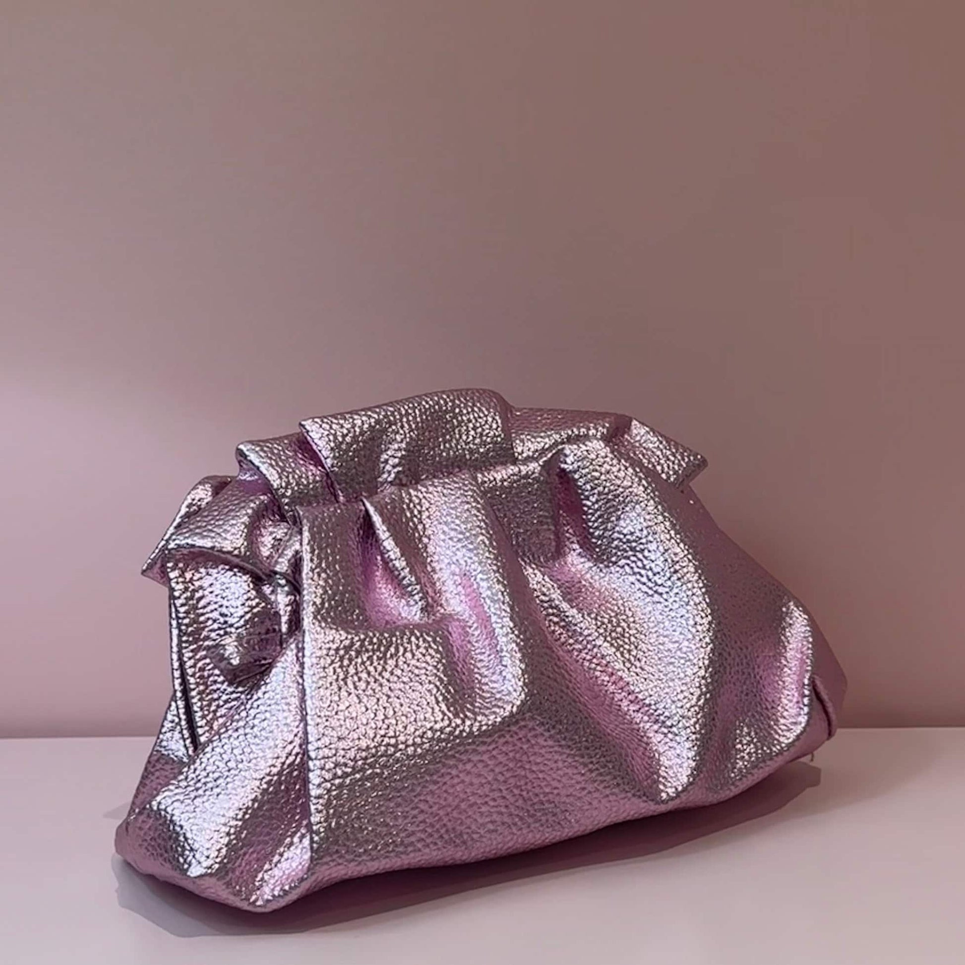 MILACCOLLECTION Cloud Pink Clutch Bag