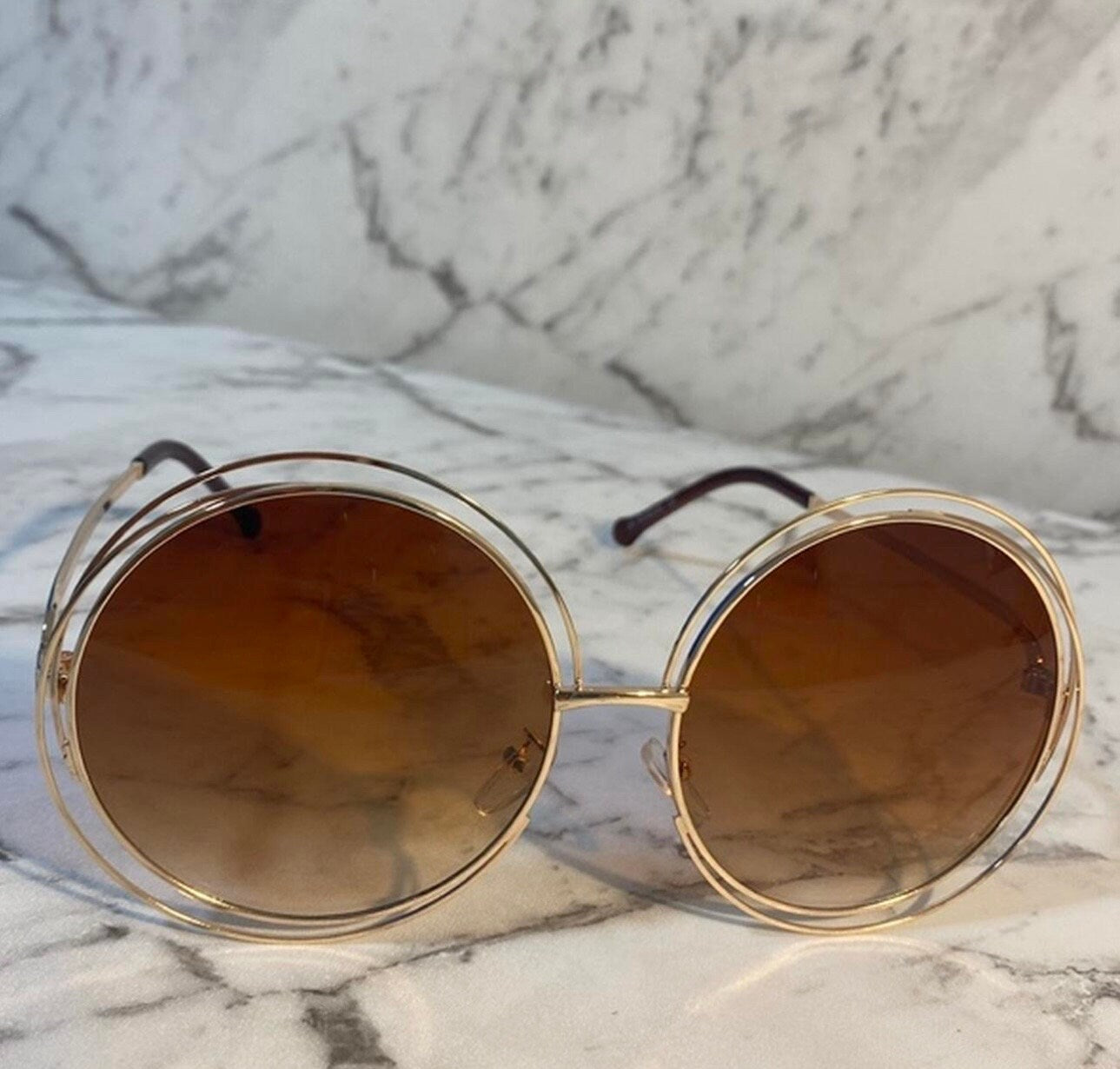 Milaccollection Cannes Oversized Circle Sunglasses