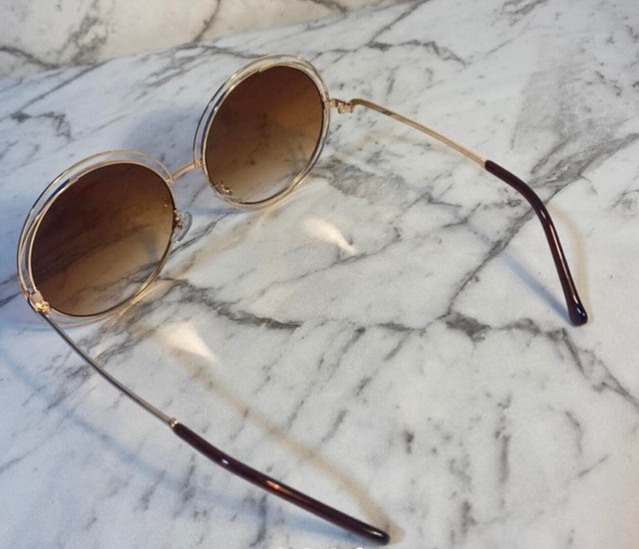 Milaccollection Cannes Oversized Circle Sunglasses